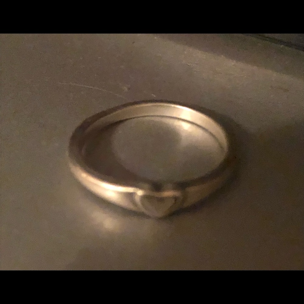 Girls silver James Avery heart ring